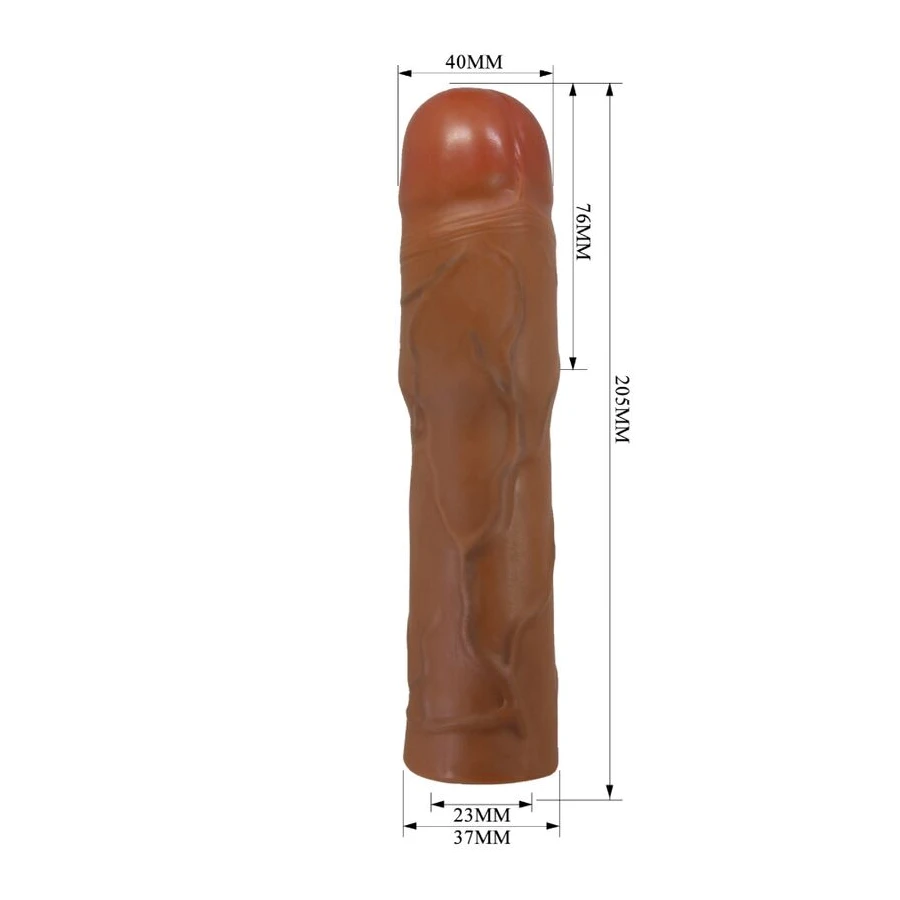 PRETTY LOVE - KYLIAN GUAINA PER PENE CON ESTENSIONE 7,6 CM MULATTO